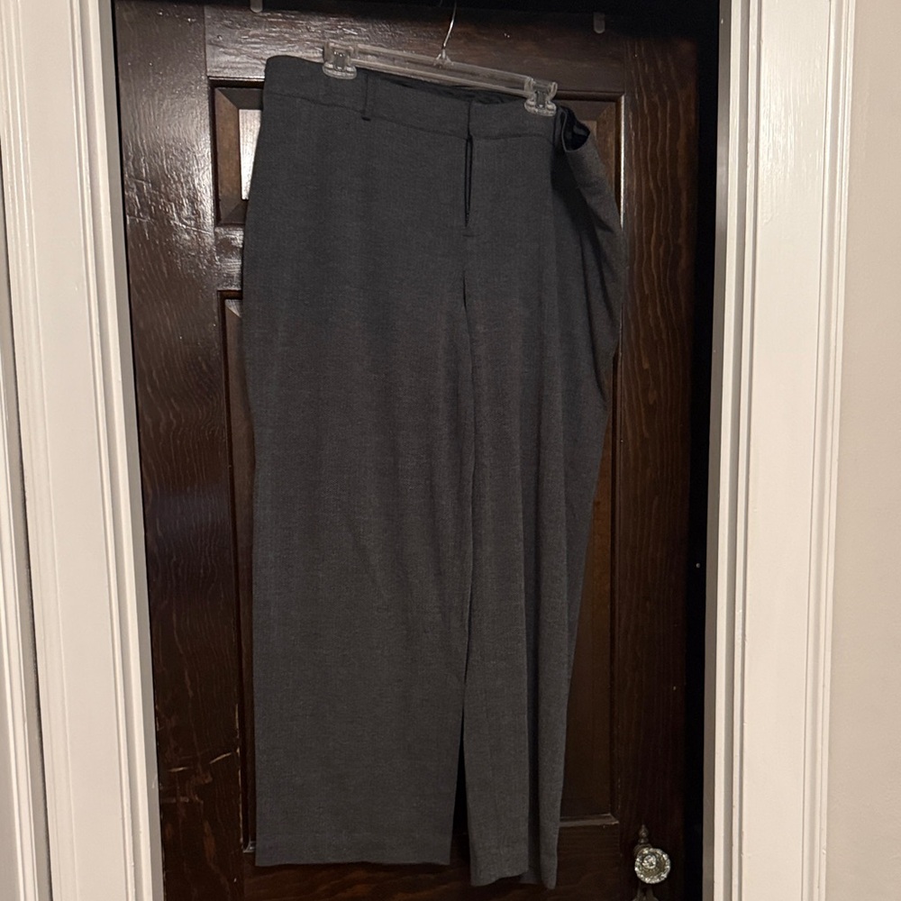Coldwater Creek Charcoal Herringbone Pants